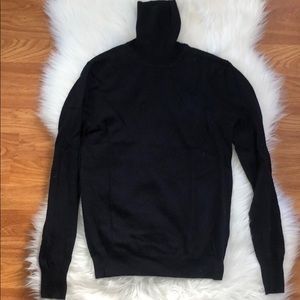 JCREW NAVY BLUE TURTLENECK SWEATER MERINO WOOL XS